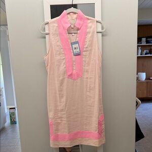 Sail to Sable Pink and Light Pink Sleeveless Mini Shift Dress